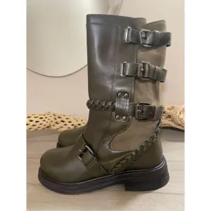 New  Free People Billie Buckle Boots Size 7