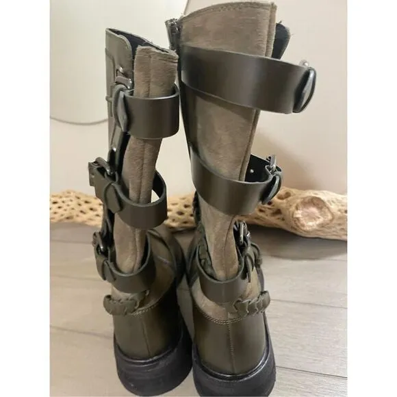 New  Free People Billie Buckle Boots Size 7
