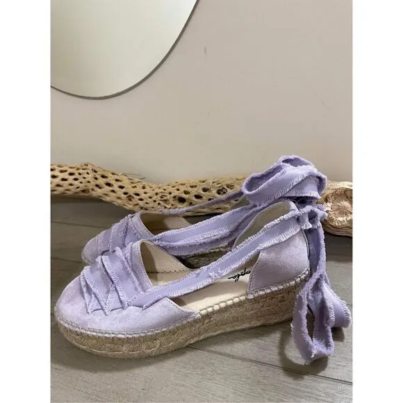 New Free  People Destino Espadrille Platforms Size 39
