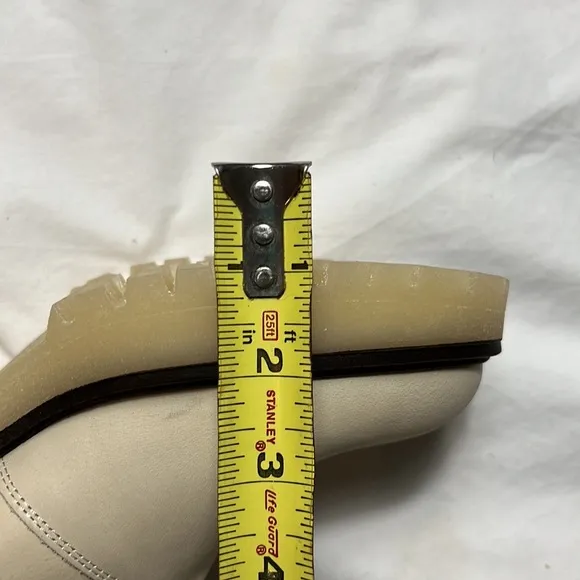 NEW Free people james Chelsea CHUNKY heels boots shoes in bone size 8.5