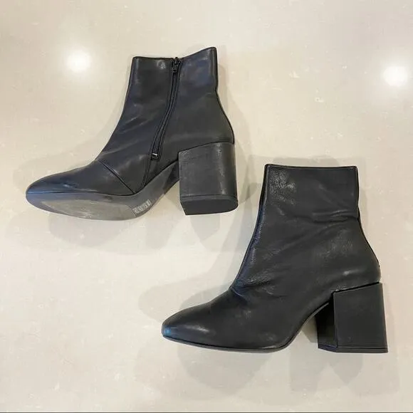 NEW Free People Nicola Ankle Boot Black Leather 40 10