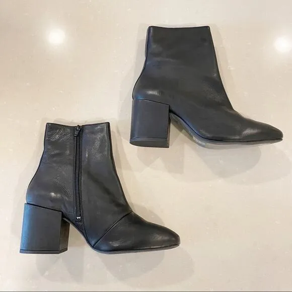 NEW Free People Nicola Ankle Boot Black Leather 40 10