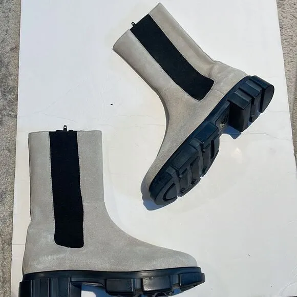 NEW FREE PEOPLE LUG CHELSEA BOOT IN GREY 9.5