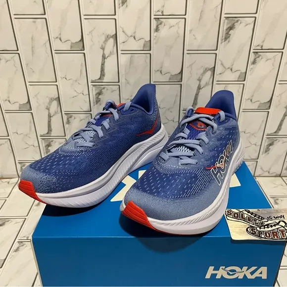 New Hoka One Mach 6 Mirage Blue Running Shoes Womens 6.5 B Gym Training Walking