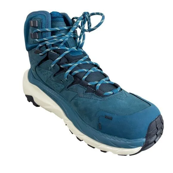 NEW Hoka Womens Kaha 2 Mid GTX Goretex Boots 8.5B Blue Coral / Graphite Cushion