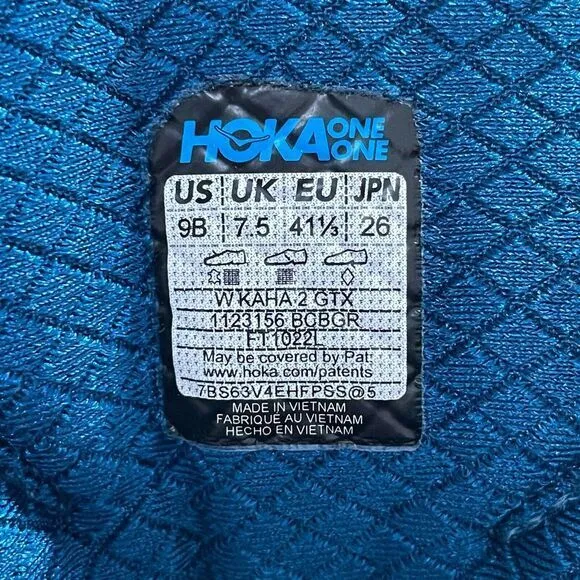 NEW Hoka Womens Kaha 2 Mid GTX Goretex Boots 9B Blue Coral / Graphite Cushioned