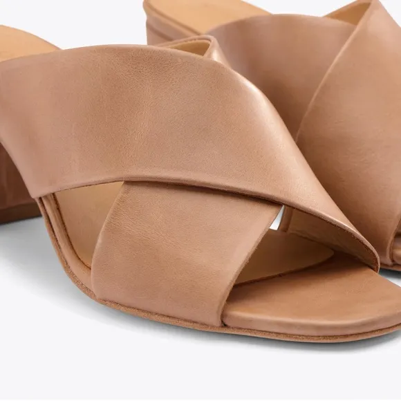 NEW IN BOX Nisolo Carina Cross Strap Mule in Almond, Size 7.5