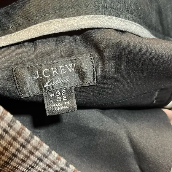 NEW J Crew Bowery Slim-fit pant in wool blend in Plaid!!!