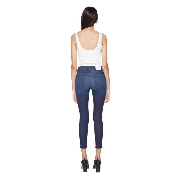 NEW JONATHAN SIMKHAI costa mid-rise crop skinny jean in chelsea dark