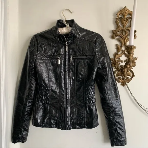 NEW LOOK PATENT LEATHER JACKET