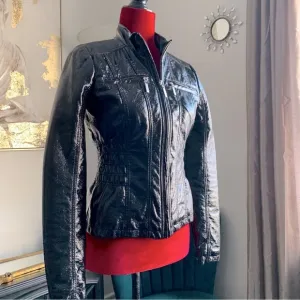 NEW LOOK PATENT LEATHER JACKET