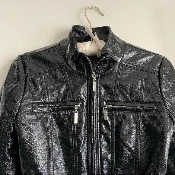 NEW LOOK PATENT LEATHER JACKET