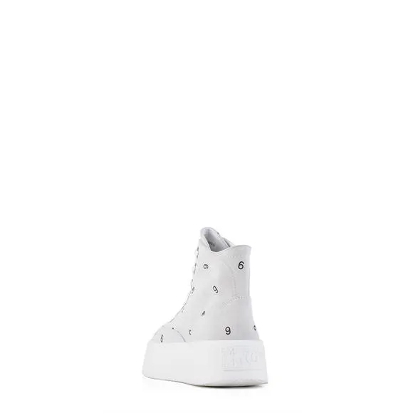 NEW MAISON MARGIELA women's 6 high top platform sneaker shoes in white