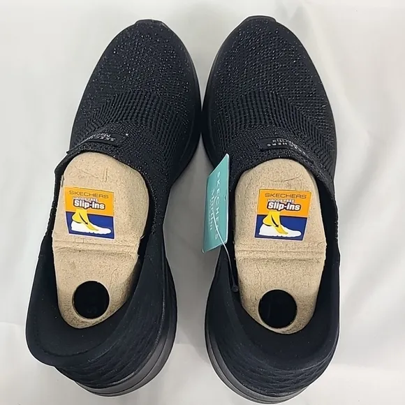 NEW Martha Stewart x Skechers Neptune Slip-ins Ultra Flex Shoes Black Sz 8 NIB