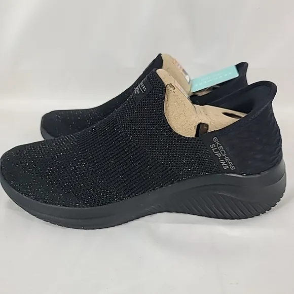 NEW Martha Stewart x Skechers Neptune Slip-ins Ultra Flex Shoes Black Sz 8 NIB