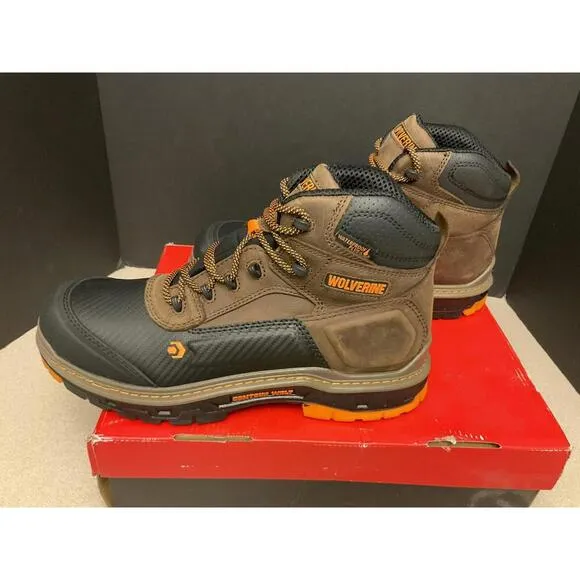 New! Mens Wolverine Overpass 6&quot; Mid Comp-Toe Waterproof Work Boots. Size 11.5M.