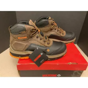 New! Mens Wolverine Overpass 6&quot; Mid Comp-Toe Waterproof Work Boots. Size 11.5M.