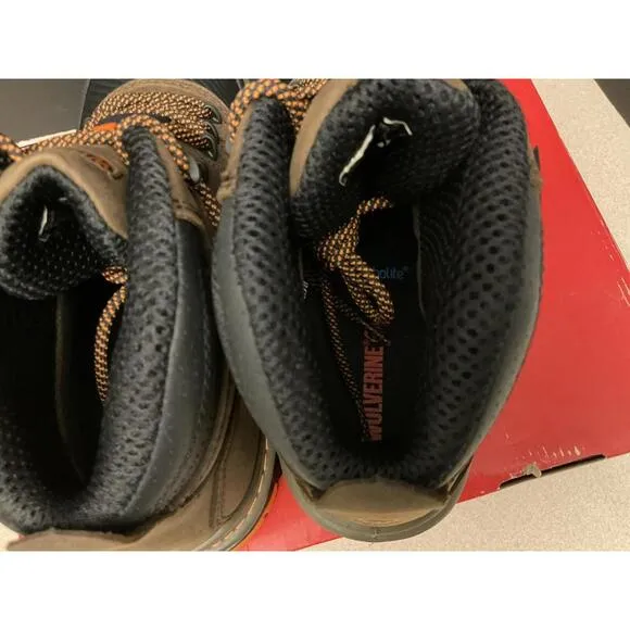 New! Mens Wolverine Overpass 6&quot; Mid Comp-Toe Waterproof Work Boots. Size 11.5M.