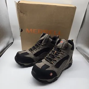 New Merrell Moab Onset Mid Waterproof Composite Toe Mens Brown sz 10 Work Boots