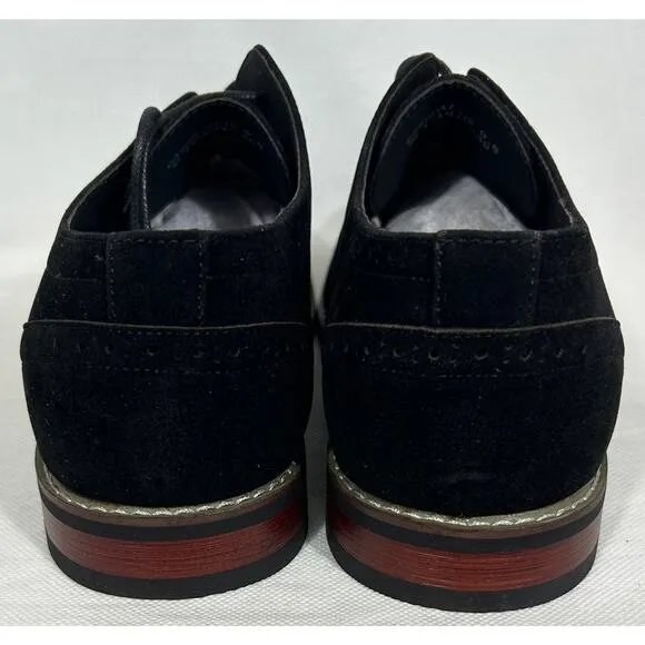 NEW Mofri Men’s Black Suede Oxford Dress Shoes Size 9.5 with Box