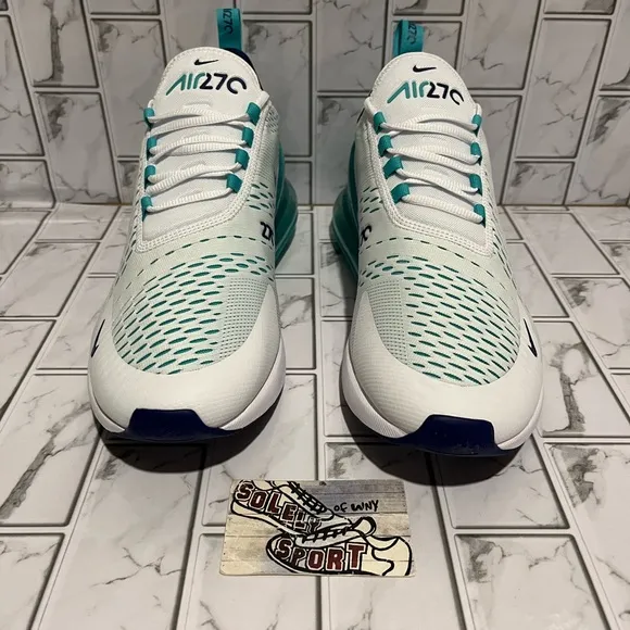 New Nike Air Max 270 White Hyper Jade Running Shoes Training Gym Workout Mens