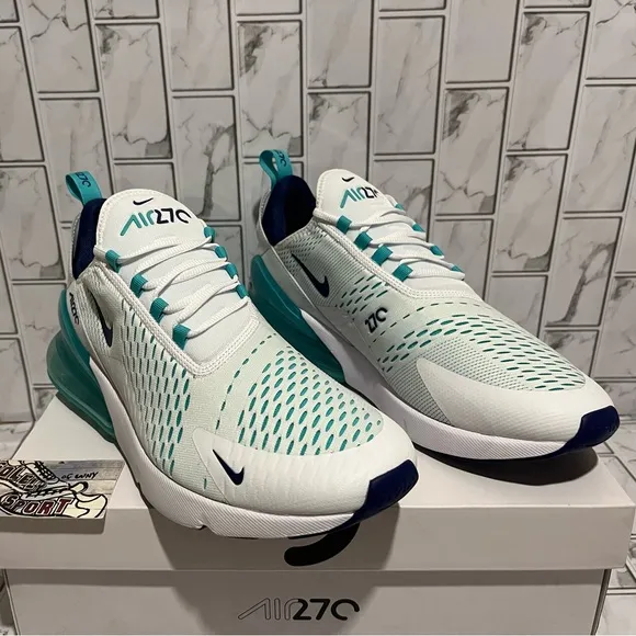 New Nike Air Max 270 White Hyper Jade Running Shoes Training Gym Workout Mens