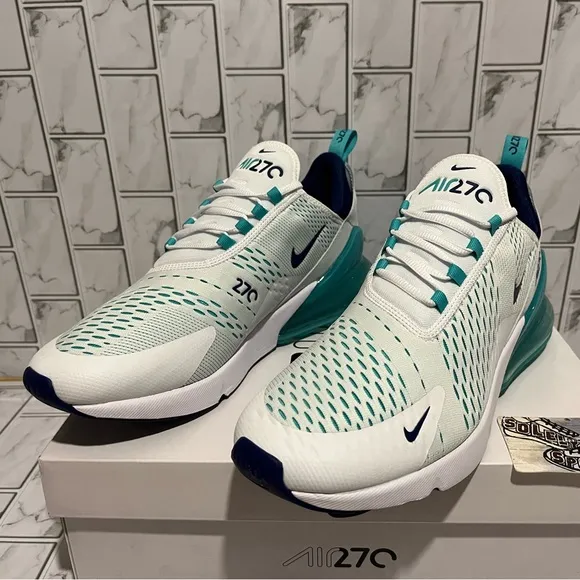New Nike Air Max 270 White Hyper Jade Running Shoes Training Gym Workout Mens