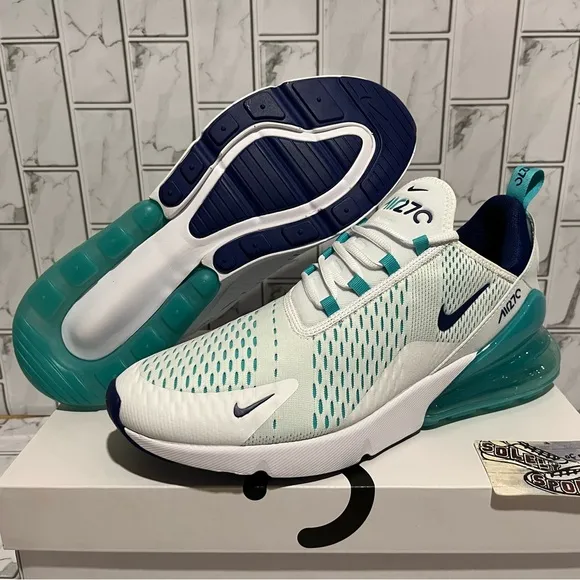 New Nike Air Max 270 White Hyper Jade Running Shoes Training Gym Workout Mens