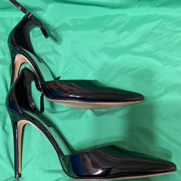 New Nine West high heels 4” black patent leather shoes size 9M