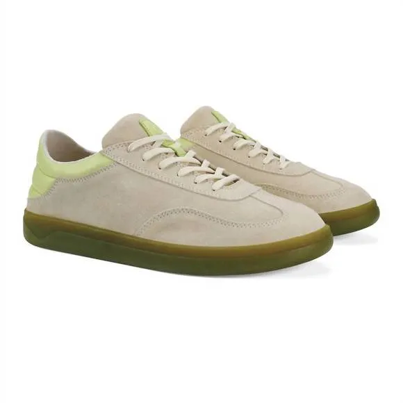 NEW OLUKAI men's punini suede sneakers in bone/sprout