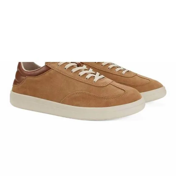NEW OLUKAI men's punini suede sneakers in tan/toffee