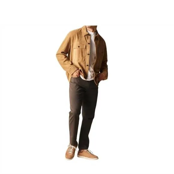 NEW OLUKAI men's punini suede sneakers in tan/toffee