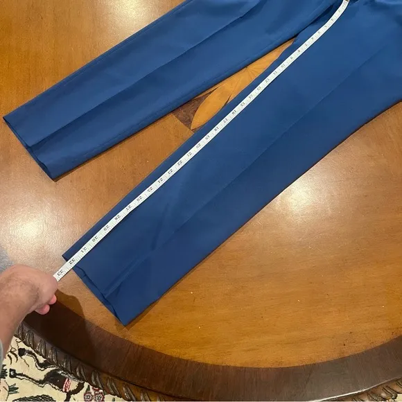 NEW Perry Ellis Portfolio Men’s Payson Slim Fit Flat Front Dress Pant Blue 32x32