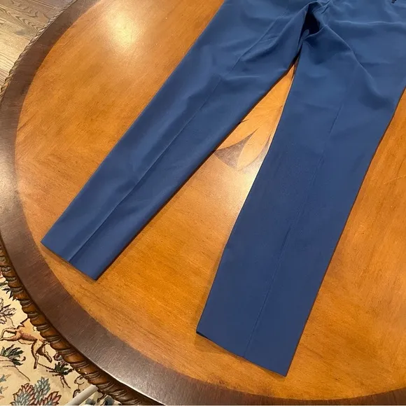 NEW Perry Ellis Portfolio Men’s Payson Slim Fit Flat Front Dress Pant Blue 32x32