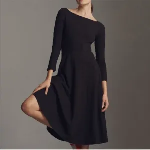 New! Reformation Wiley Knit Dress black, SIZE MEDIUM