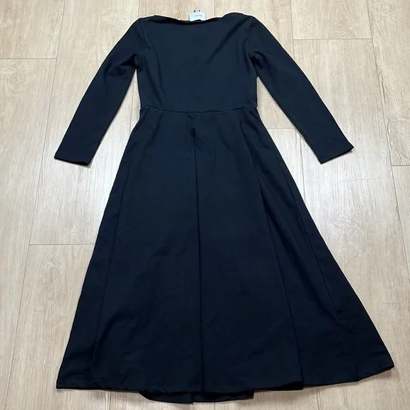 New! Reformation Wiley Knit Dress black, SIZE MEDIUM