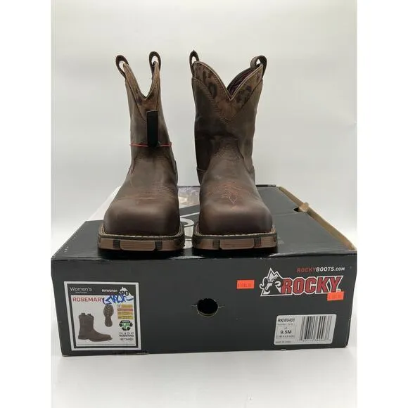 NEW Rocky Rosemary Women's Waterproof Boots Brown US Size 9.5 MEDIUM RKW0401