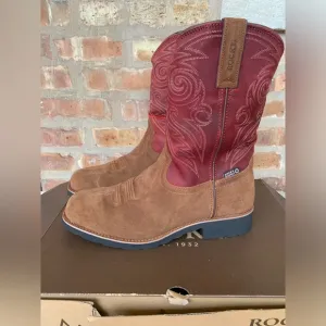 New Rocky Western 12” Mens Waterproof Cabernet Brown Red Cowboy Boots Size 14‎ W