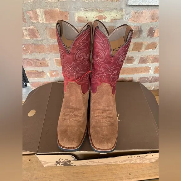 New Rocky Western 12” Mens Waterproof Cabernet Brown Red Cowboy Boots Size 14‎ W