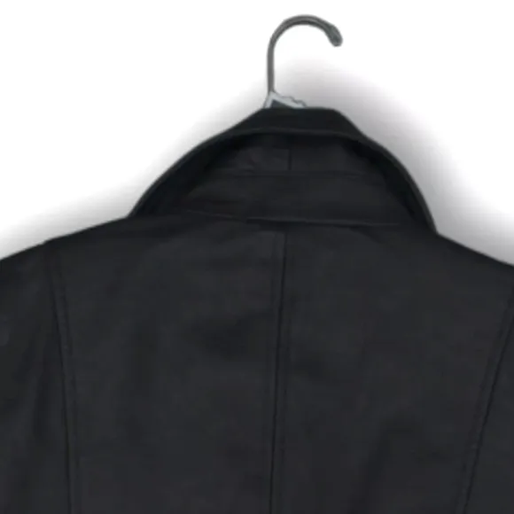 NEW [Sam Edelman] Black Long Sleeve Full Zipped Pockets Biker Womens Jacket Sz S