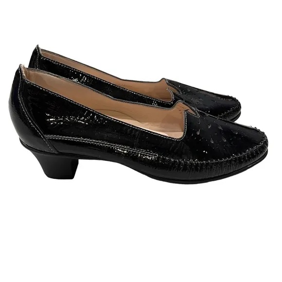 NEW SAS Black Patent Leather Sonyo Pumps Heels Shoes