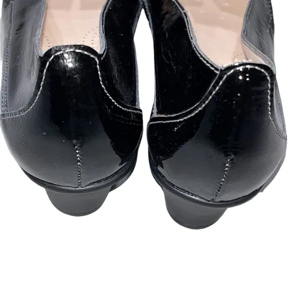 NEW SAS Black Patent Leather Sonyo Pumps Heels Shoes