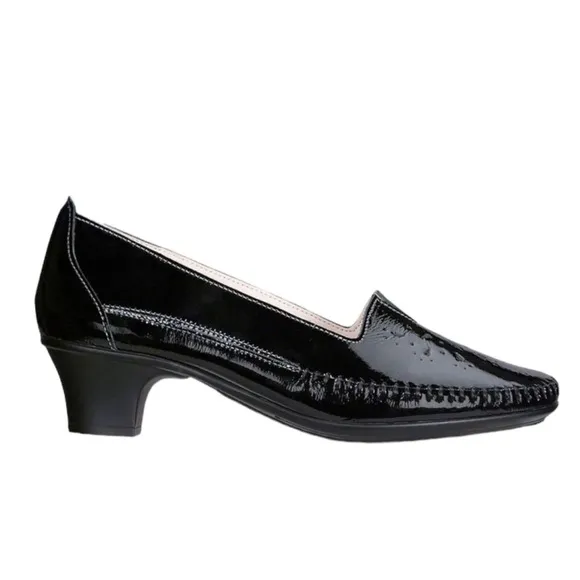 NEW SAS Black Patent Leather Sonyo Pumps Heels Shoes