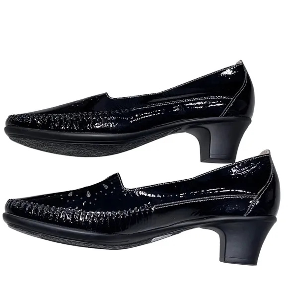 NEW SAS Black Patent Leather Sonyo Pumps Heels Shoes