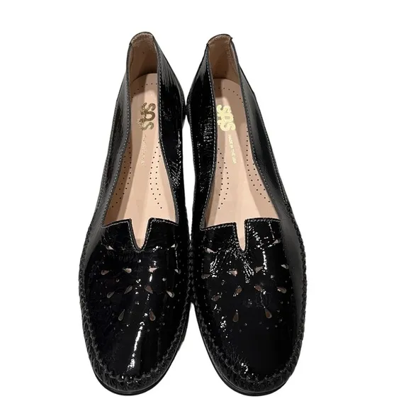 NEW SAS Black Patent Leather Sonyo Pumps Heels Shoes