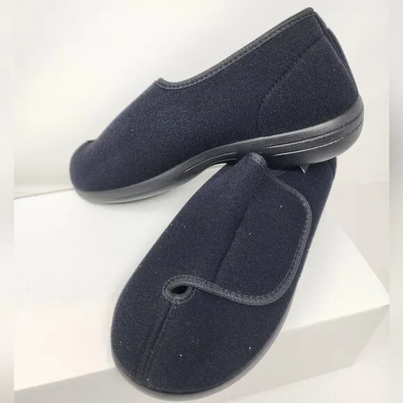 New Schawos Black Slipons Stretch Orthopedic Shoes Comfort 889 Men's Size 9.5