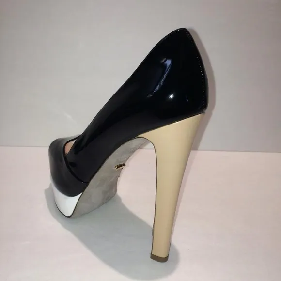 New Sergio Rossi Peep Toe Patent Leather Pumps