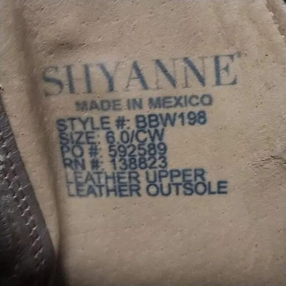 NEW SHYANNE Darby BBW198 Brown Square Toe Mid Calf Western Boots Size 7 M