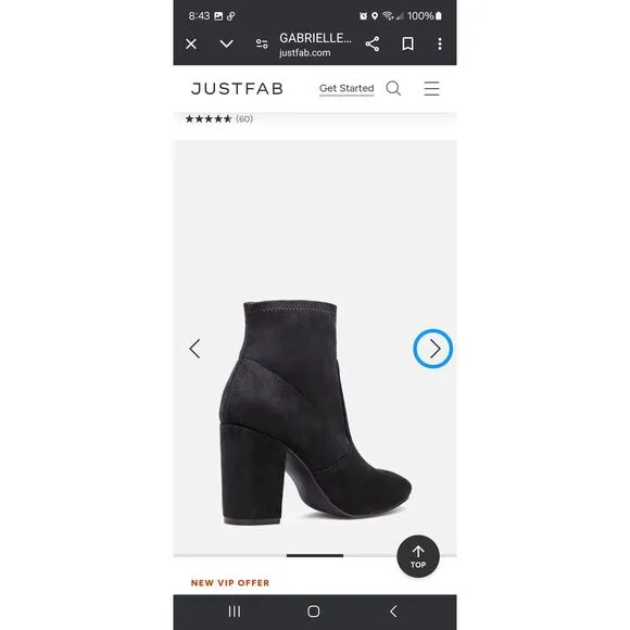 New Size 12 JustFab Black Gabrielle Bootie Ankle  Boots Chunky Heel Dress Shoes