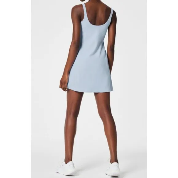 NEW Spanx The Get Moving Easy Access Ribbed Straight Dress Oxford Sporty Skort S